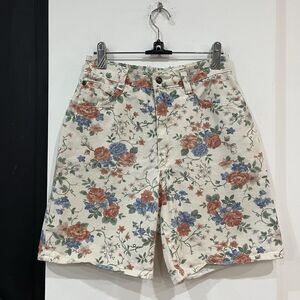 Vintage 90s Vivaldi Jeanswear Floral Shorts Waist 25 Cottagecore Mom High Rise